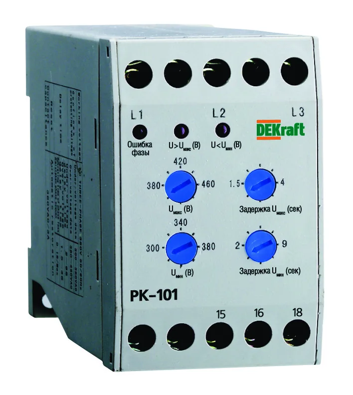 Реле напряжения DEKraft РН-101 63A 23250DEK
