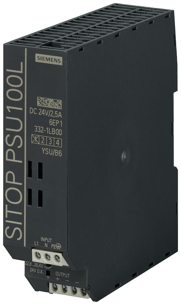 Блок питания стабилизированный SITOP PSU100L 24 V/2,5 A 6EP1332-1LB00 Siemens 6EP1332-1LB00