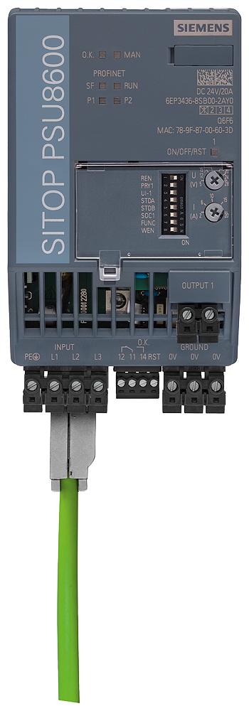 Блок электропитания регулируемый SITOP PSU8200 24 В/20 A 6EP3436-8SB00-0AY0 Siemens 6EP3436-8SB00-0AY0