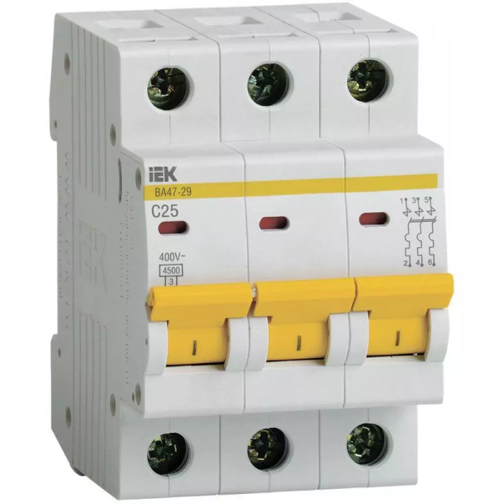 IEK 断路器 ВА47-29 3P C25 MVA20-3-025-C